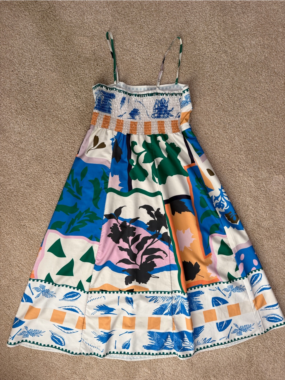 Sleeveless Multi-Color Print A-Line Skirt - Picture 2 of 6